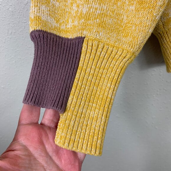 Urban Outfitters BDG Corrina Collared Knit Sweater Yellow Size Medium - Picture 3 of 8